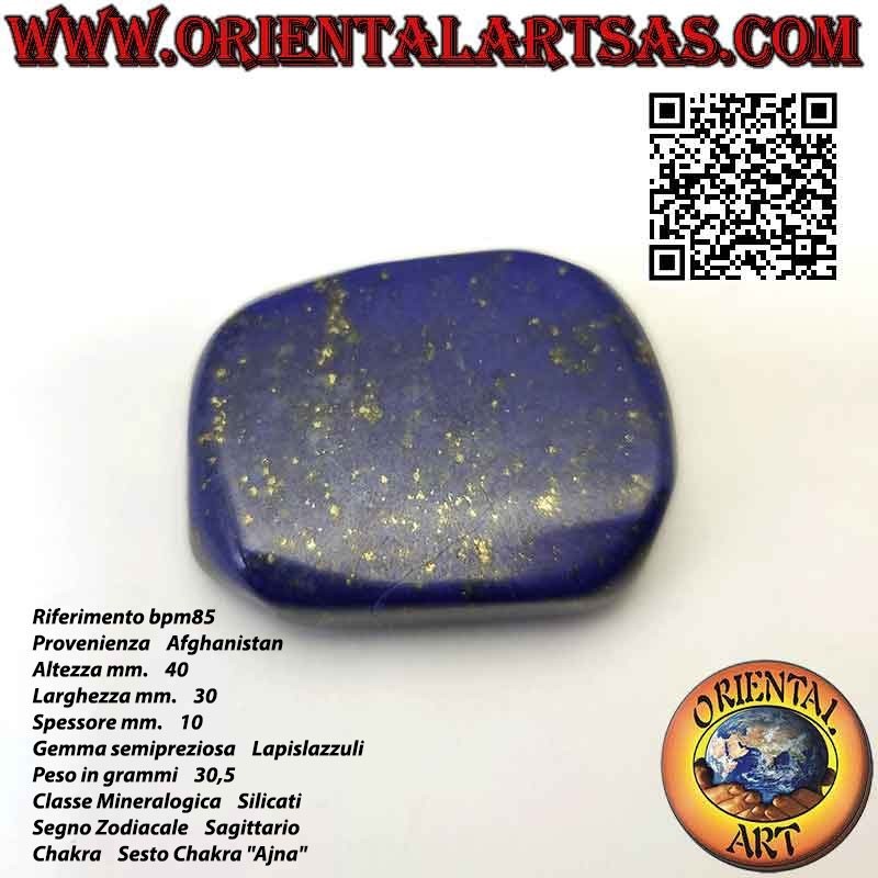 Large flat tumbled lapis lazuli (30.5 g)