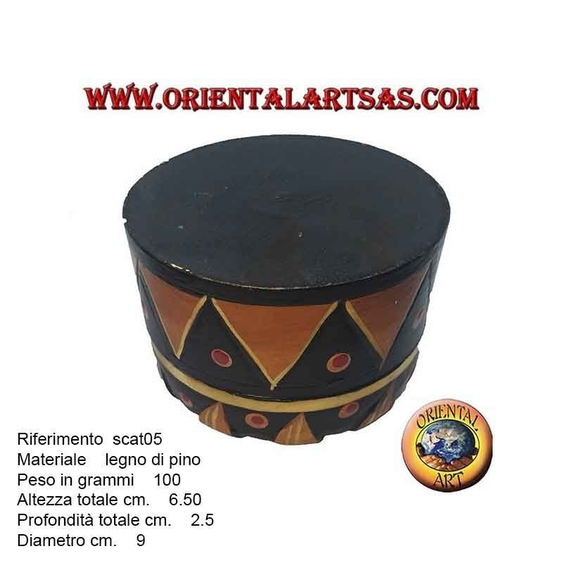 Scatola portagioie in legno di balsa raffigurante il sole dorato