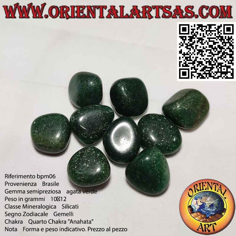 Tumbled Green Agate