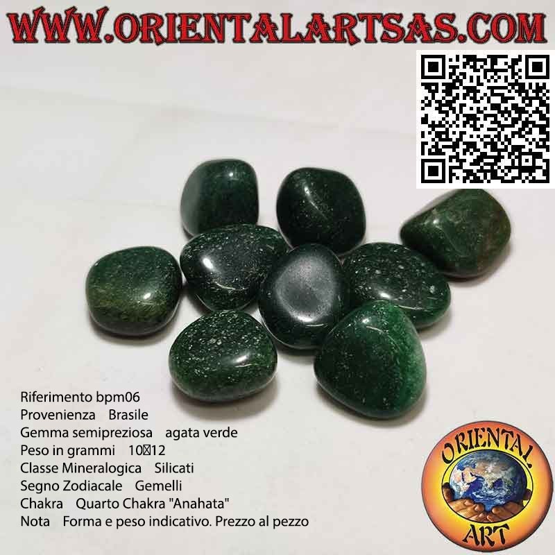 Agate verte dégringolée