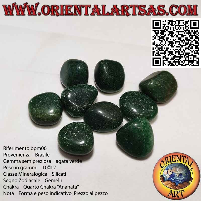 Agate verte dégringolée