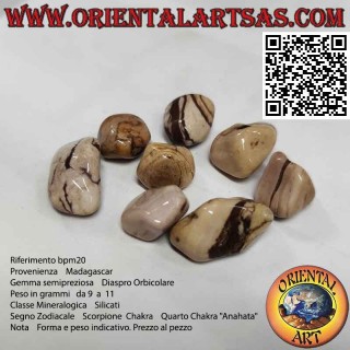 Tumbled Orbicular Jasper