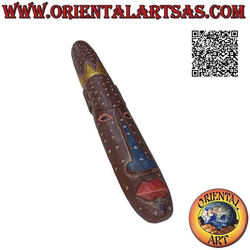 Mask of the demon of the protection with decoration of dots in balsa wood, 100 x 16 cm