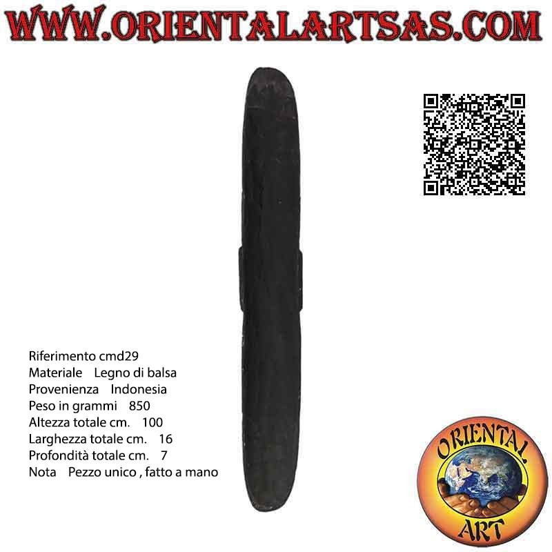 Máscara del demonio de la protección con decoración de lunares en madera de balsa, 100 x 16 cm