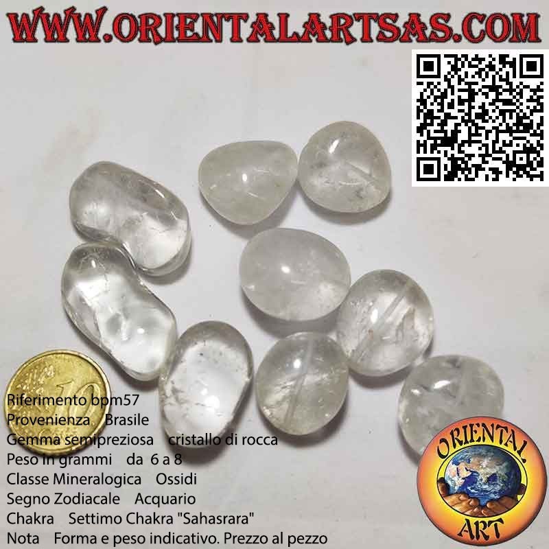 Quartz hyalin (cristal de roche) dégringolé