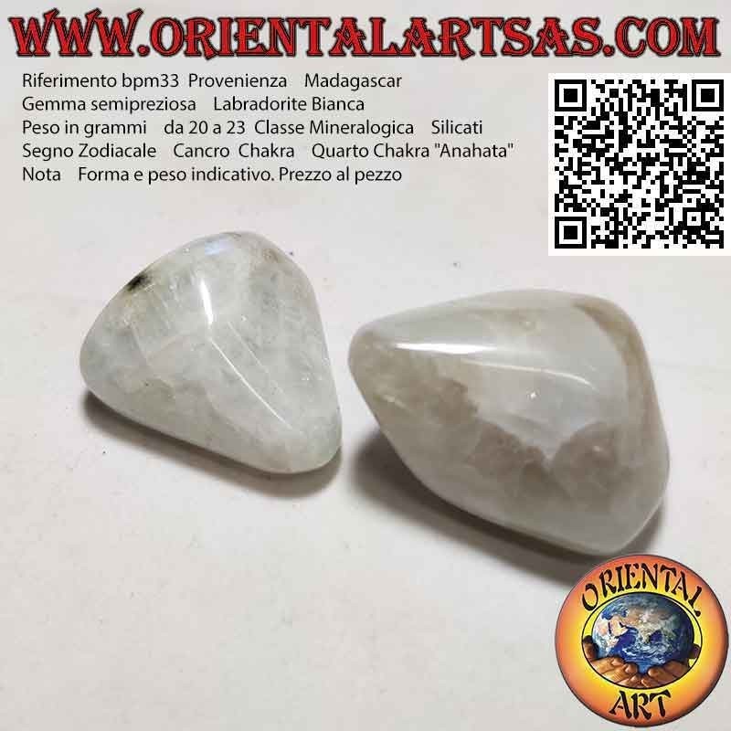 Tumbled white labradorite (large)