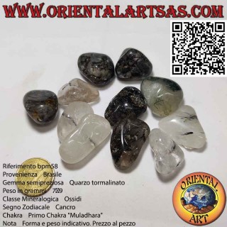 Quartz tourmaline dégringolé