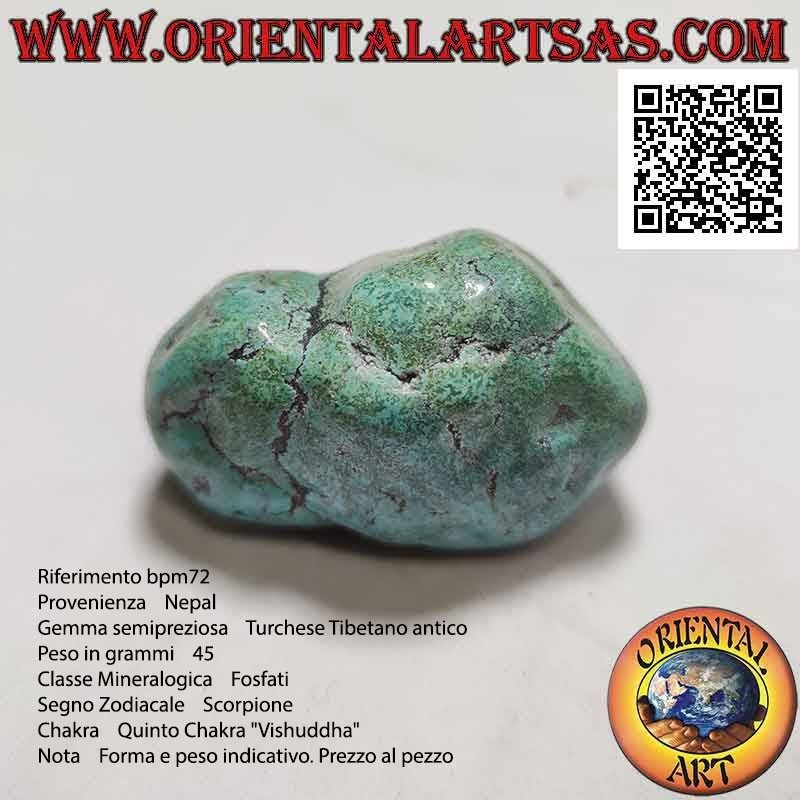 Turquesa Tibetana Antiguo Tumbada (45 g)