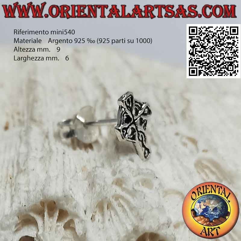 Mini pendiente de plata, la cruz celta (o cruz de San Patricio) grande