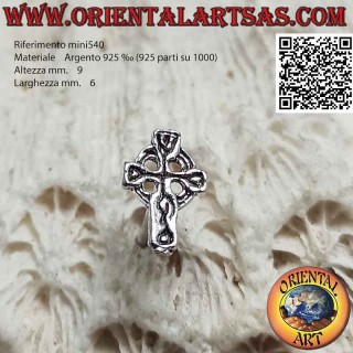 Mini silver earring, the Celtic cross (or St. Patrick's cross) large