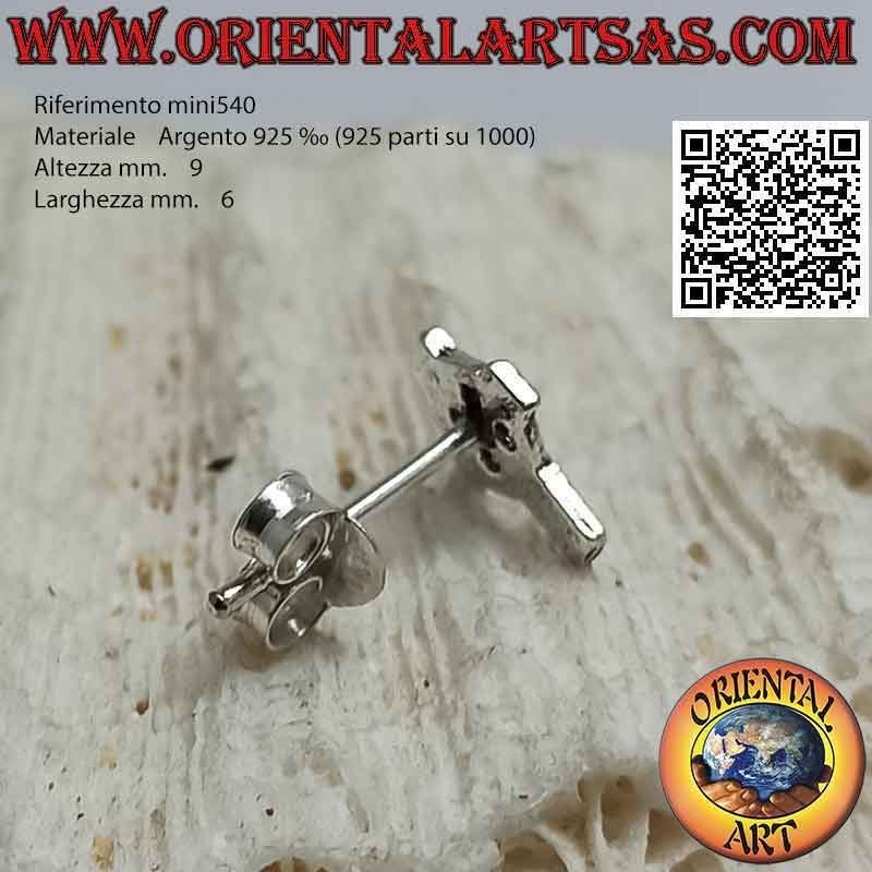 Mini silver earring, the Celtic cross (or St. Patrick's cross) large