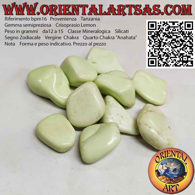 Tumbled lemon chrysoprase
