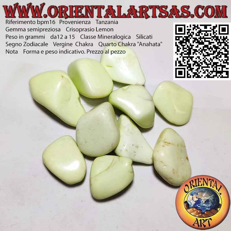 Tumbled lemon chrysoprase