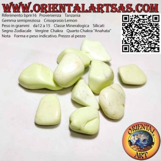 Tumbled lemon chrysoprase