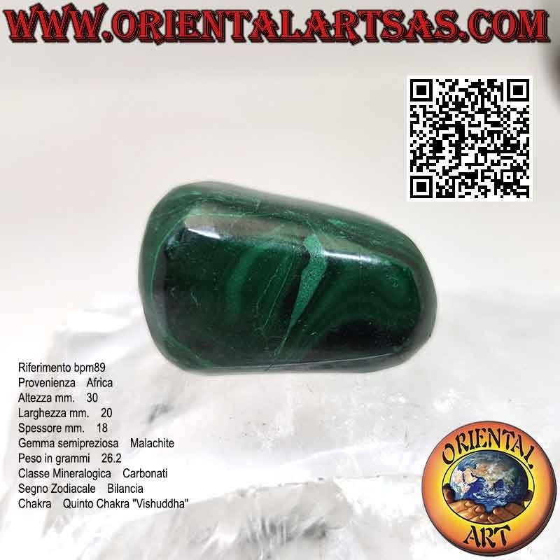 Large tumbled malachite (26.2 g)
