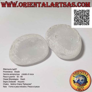 Ema Egg di Quarzo Ialino (Cristallo di Rocca), "Pietra del Veggente" (50 g)