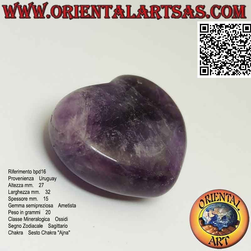 27 mm x 32 mm Amethyst-Herz