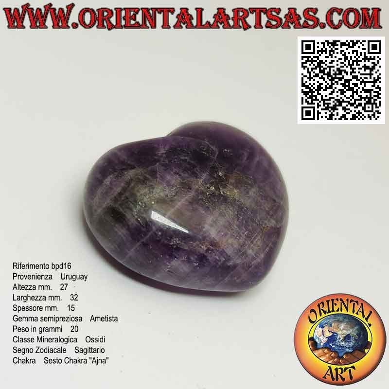 27mm x 32mm Amethyst Heart