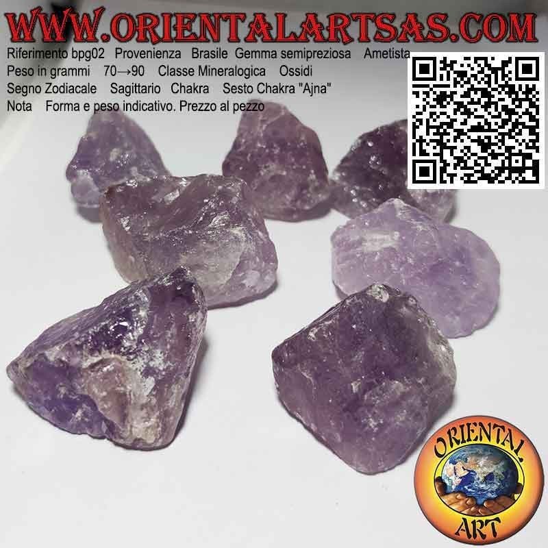 Ametista grezza (Brasile), 70 g→90 g