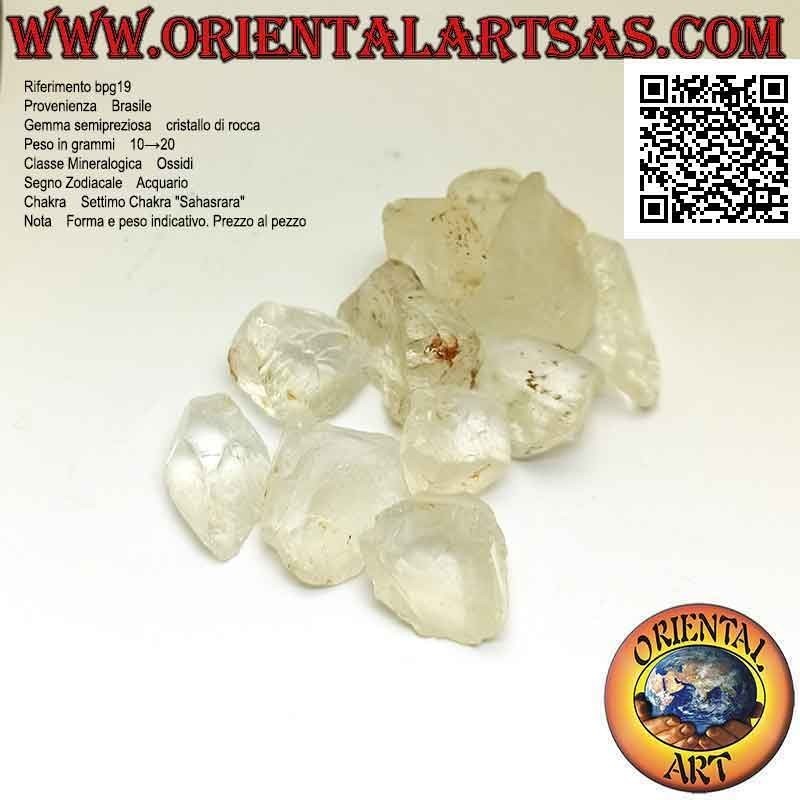 Quarzo Ialino (Cristallo di Rocca) grezzo, 10 g→20 g