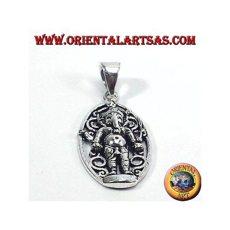 ciondolo in argento, Ganesh in piedi 