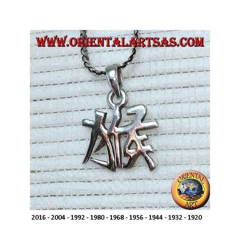 Pendentif Zodiaque Chinois Argent 925 - Symbole Chance Calendrier