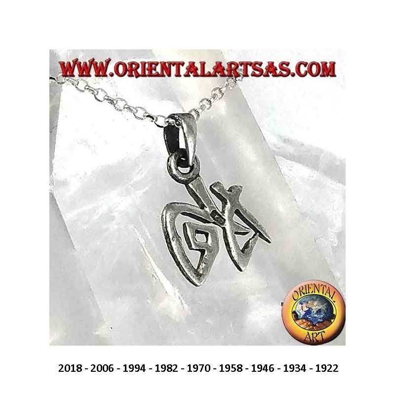 Colgante Zodiaco Chino Plata 925 - Símbolo de la Suerte del Calendario