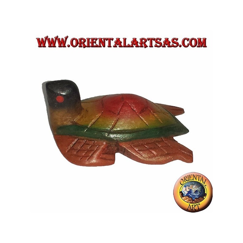 La tortuga de mar, madera de teca pequeña