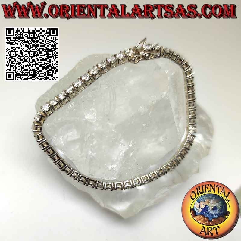 Tennisarmband aus 925 ‰ Silber mit 3 mm naturweißen Zirkonen