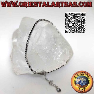 Tennis bracelet in 925 ‰ silver with natural zircons set 1.8 mm (adjustable)