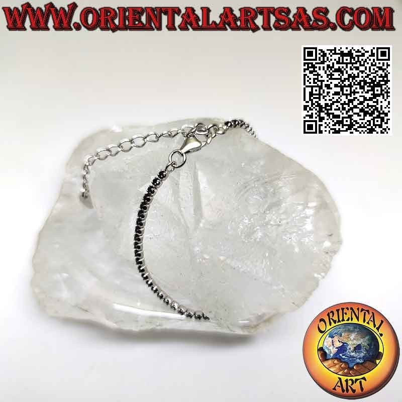 Bracelet tennis en argent 925‰ avec zircons naturels sertis 1,8 mm (réglable)