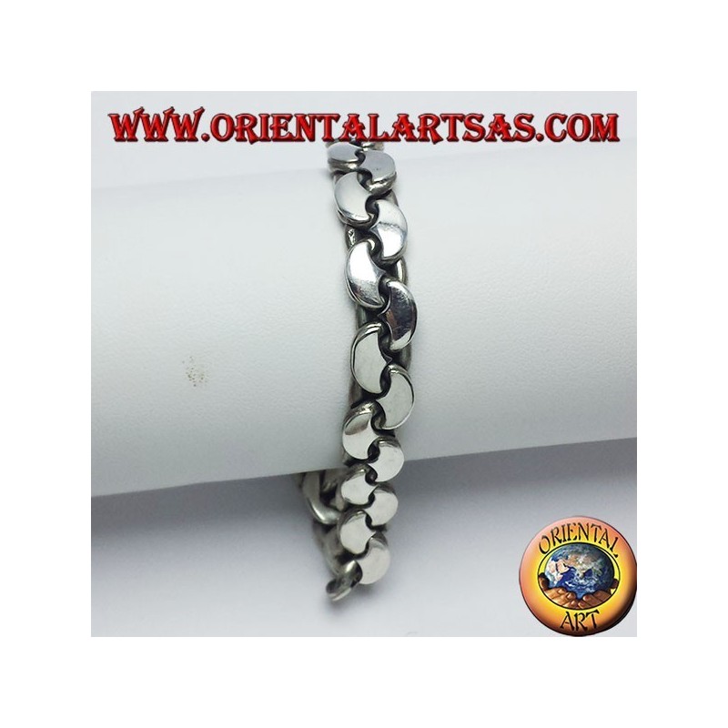 Silber-Armband Mondsichel Kette