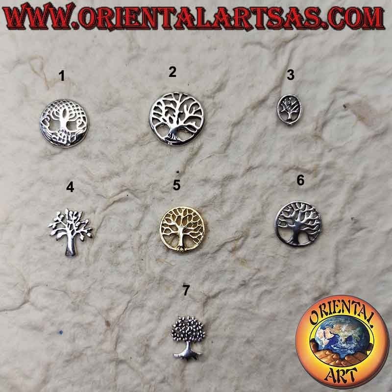 Pendiente mini plata, el árbol de la vida o árbol cósmico Yggdrasil