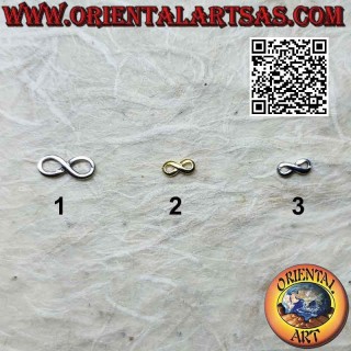 Mini silver earring, the symbol of infinity