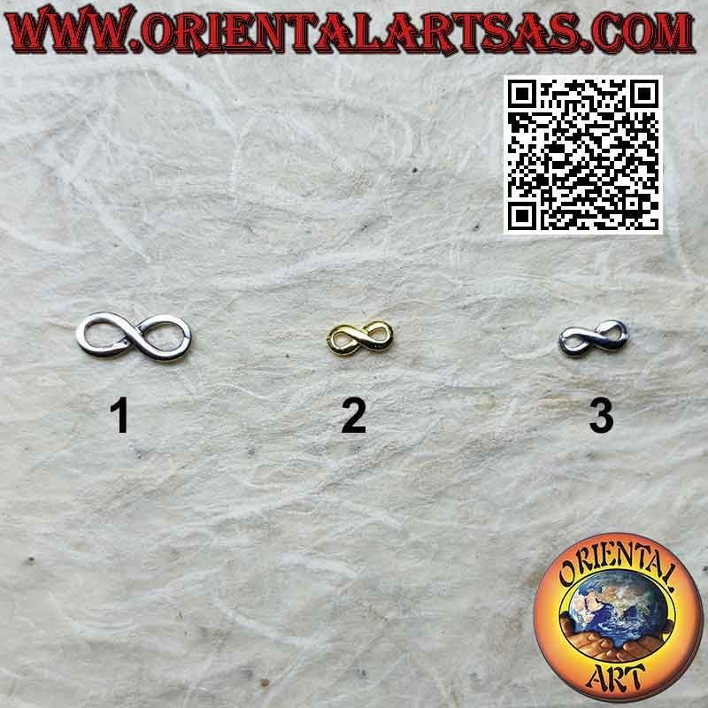 Mini boucle d'oreille en argent, symbole de l'infini