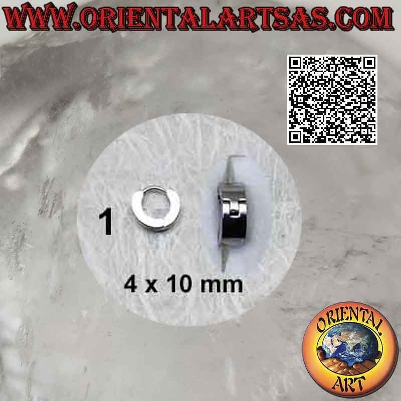 Ohrringe aus Chirurgenstahl (316L), quadratische Kreise mit Schnappverschluss