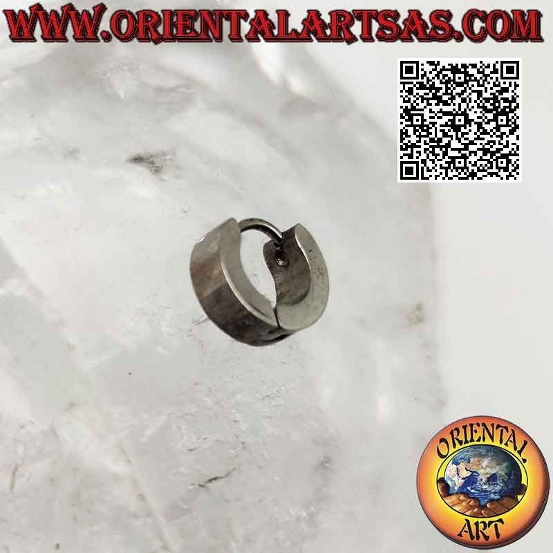 Surgical steel earrings (316L), square circles with snap closure