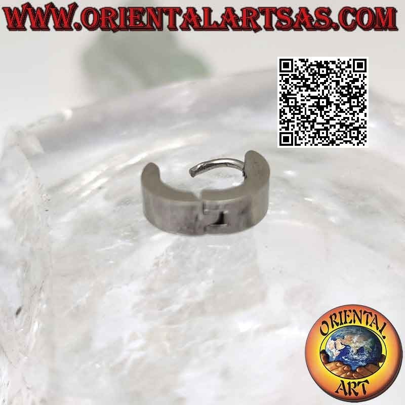 Boucles d'oreilles en acier chirurgical (316L), cercles carrés avec fermeture à pression