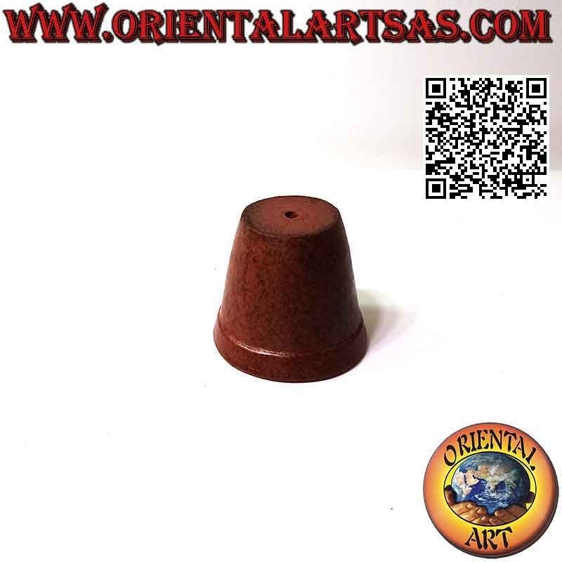 Terracotta flower and seedling pot with drainage hole, handmade