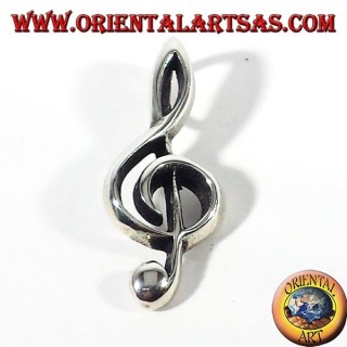 ciondolo in argento chiave di violino