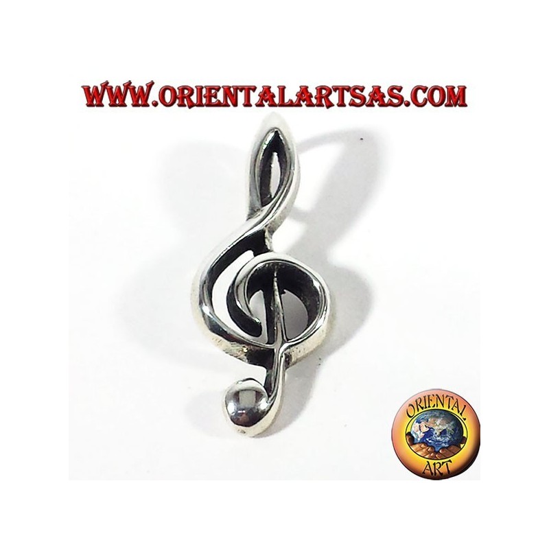 clef triple pendentif en argent