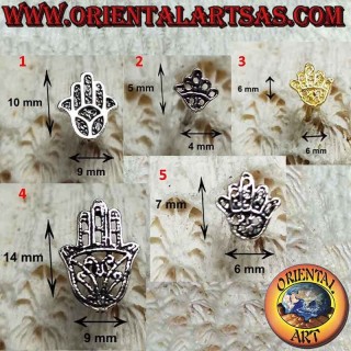 Mini silver earring, the hand of fatima