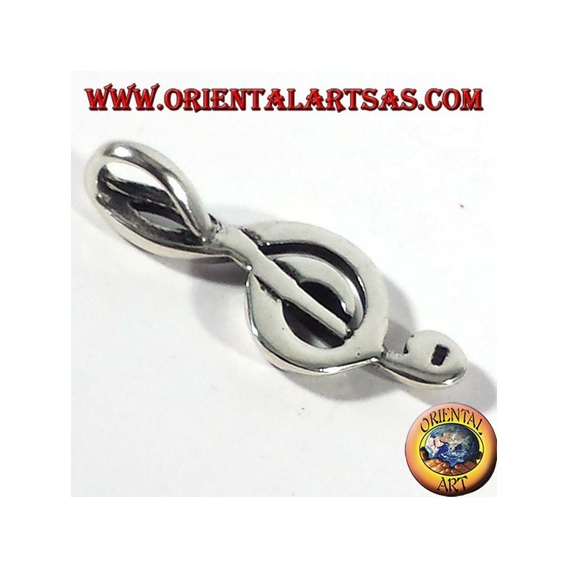 colgante de plata clave de sol