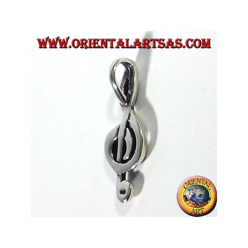 clef triple pendentif en argent