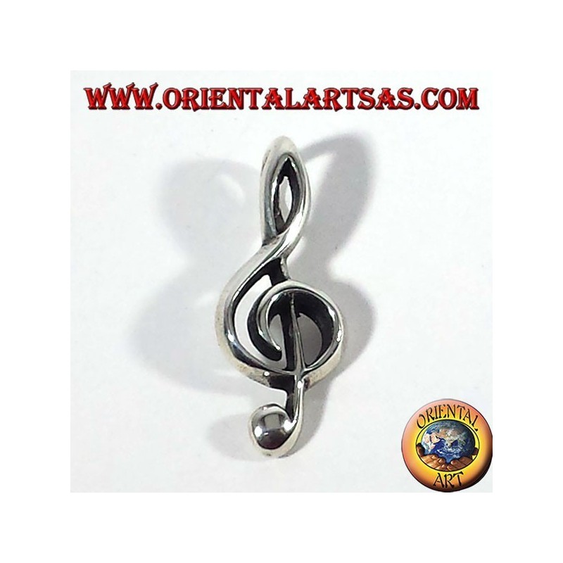 Violinschlüssel Anhänger Silber