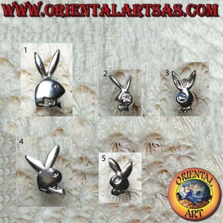 Mini pendiente de plata, la conejita de playboy