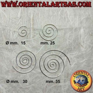 Ohrringe aus Silberdraht, Spirale zum Auffädeln (verschiedene Größen)