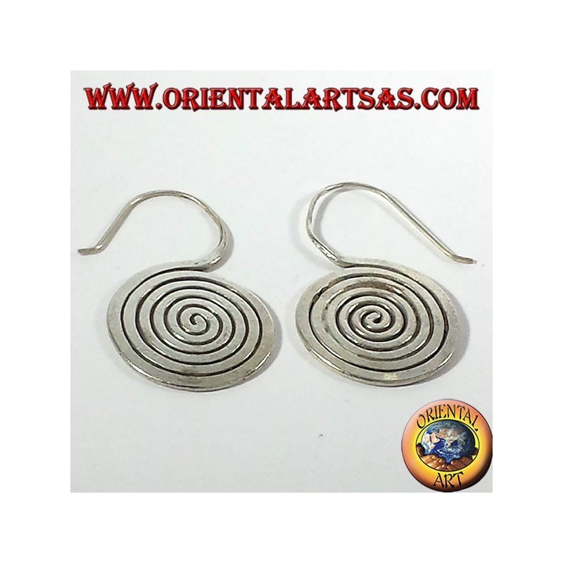 pendientes de plata, espiral Karen