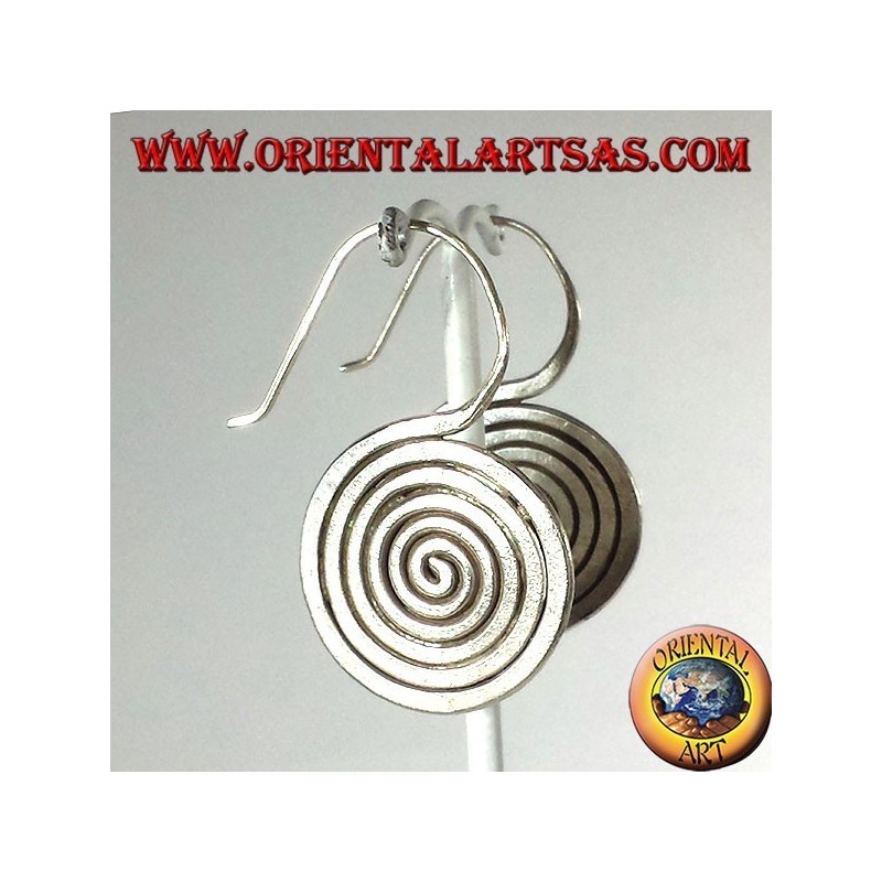 silberne Ohrringe, Spiral Karen