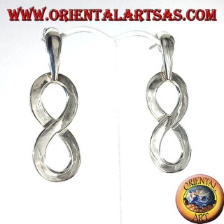 silver earrings, infinite